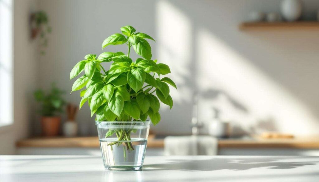 Keep Indoor Basil Thriving with the Double Pot Water Mug Trick and a Daily Pinch