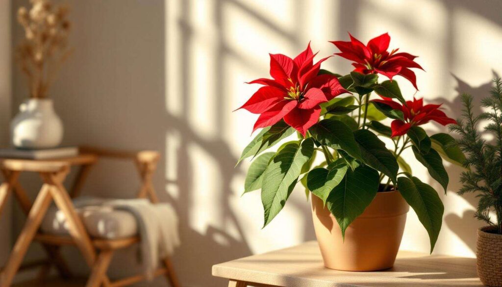 The poinsettia trick most people miss in February: how to force a second round of red leaves